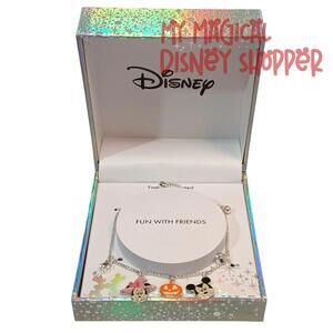 Disney Fun with Friends Halloween Charm Bracelet Witch Minnie & Vampire Mickey
